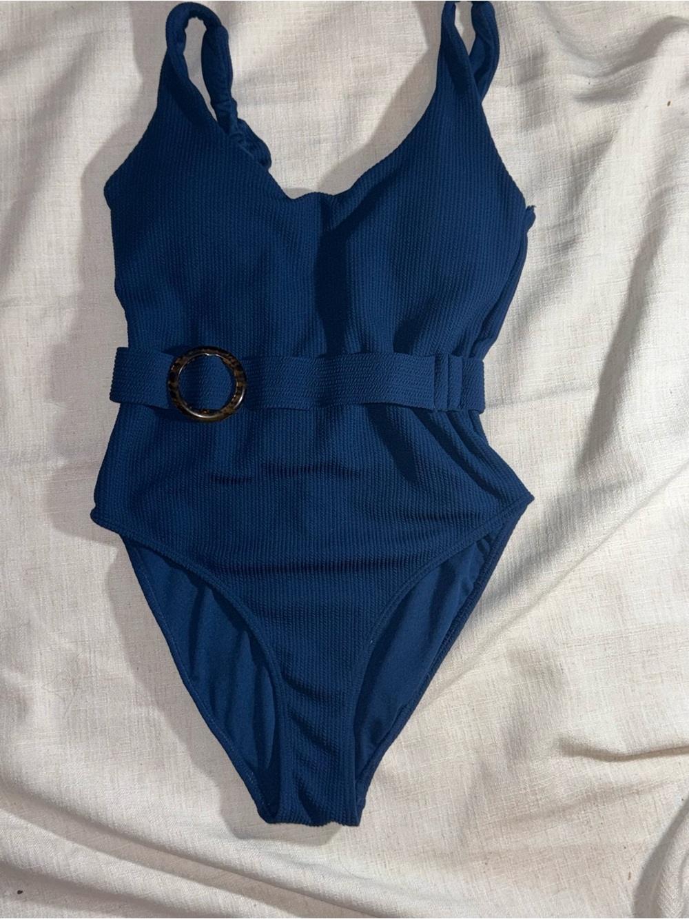 Primark Navy Blue One-Piece with Buckle Belt